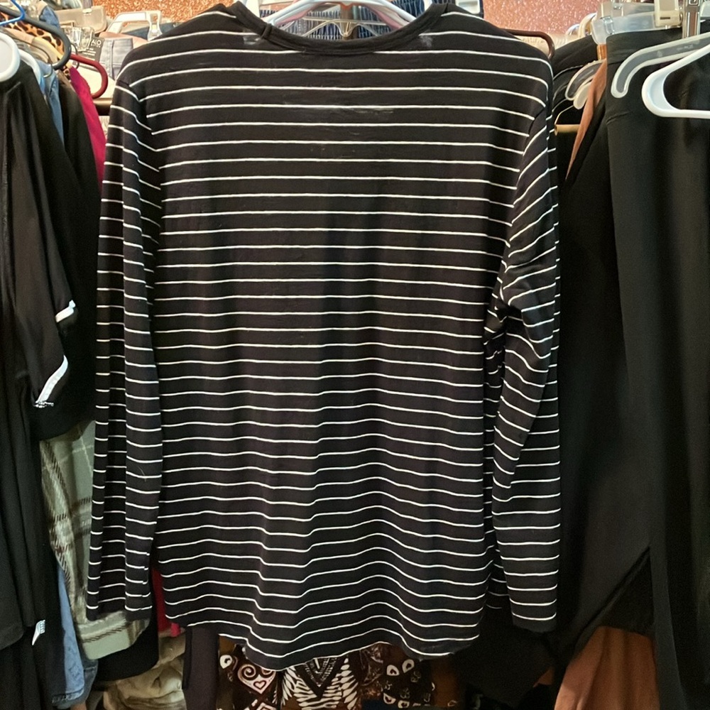 4/$20 a.n.a Black and White Long Sleeve Tee - Picture 3 of 4